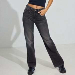 Garage Black Straight Leg Jeans
